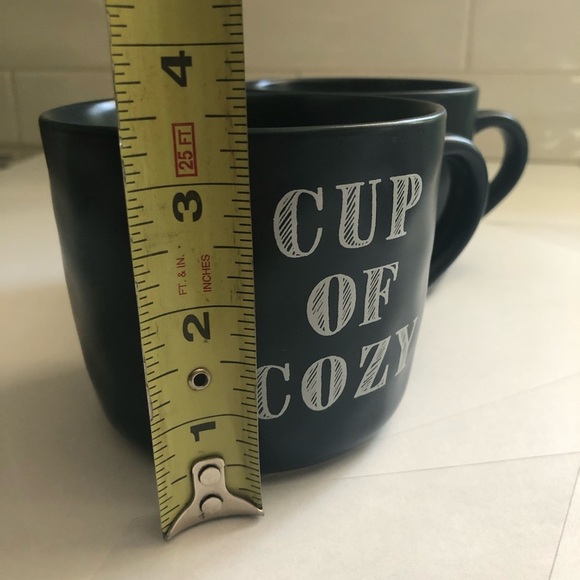 Threshold Set of 2 “Cup of Cozy” Blue Mugs - Coffee Tea Hot Chocolate - Picture 5 of 8